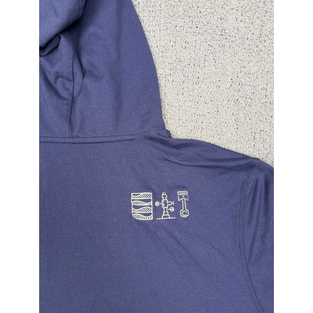 Rhoback Hesi Performance Hoodie Mens M Blue Golf Pullover Stretch Logo - Picture 6 of 8